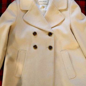 Banana Republic Ivory Car Coat Small
